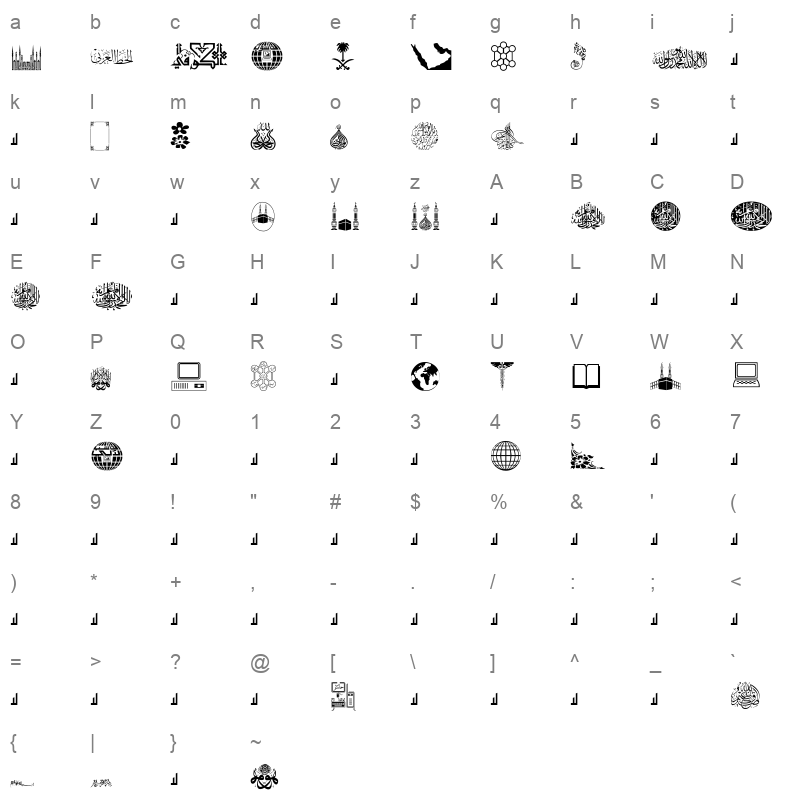 5COKTALE Character Map