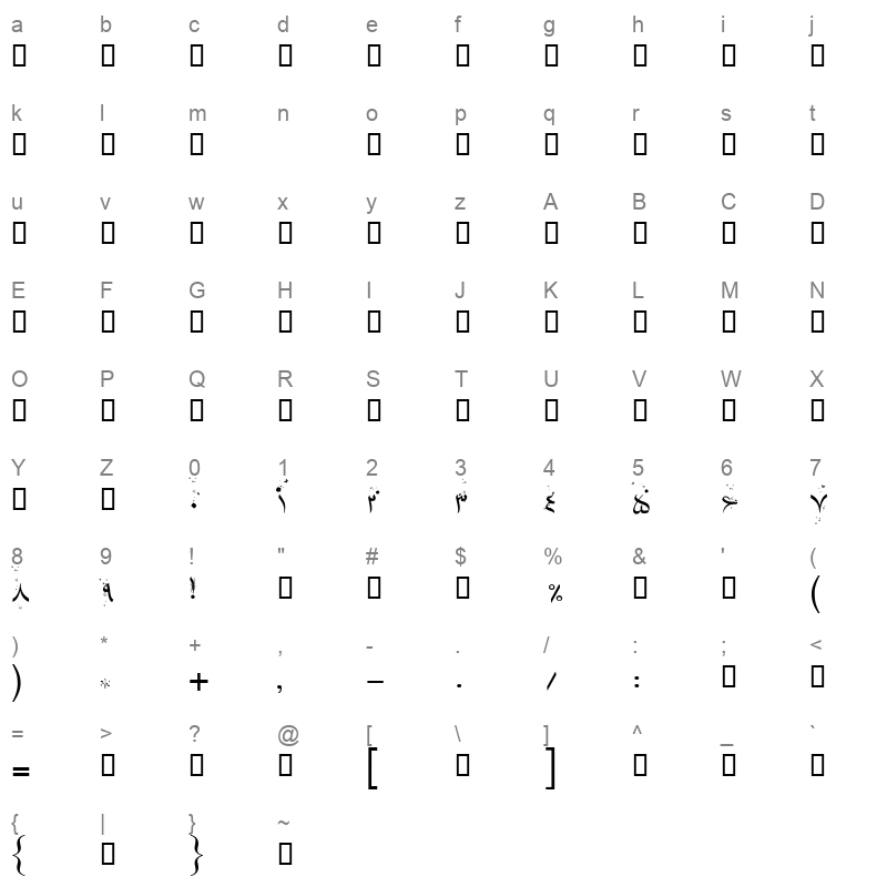 62goldan Character Map