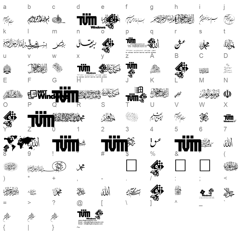 A_Nemad2 Character Map