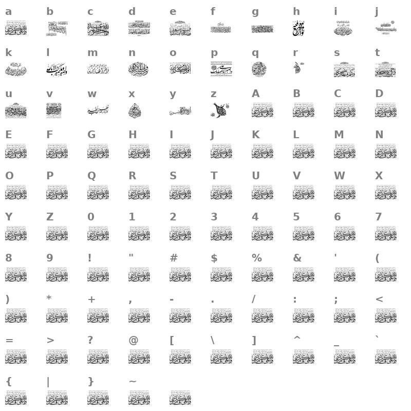 Aayat Quraan_033 Regular Character Map