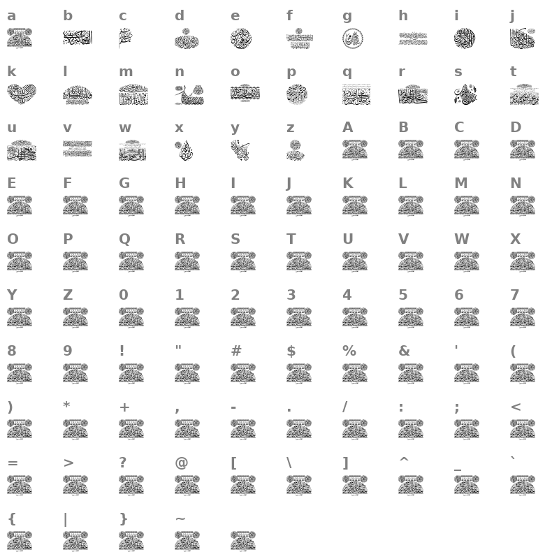 Aayat Quraan_035 Regular Character Map