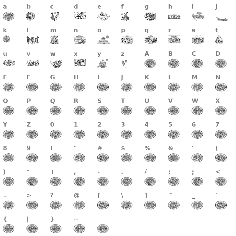 Aayat Quraan_037 Regular Character Map