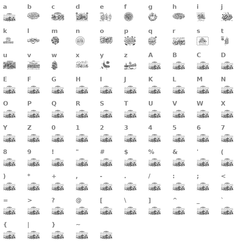 Aayat Quraan_038 Regular Character Map