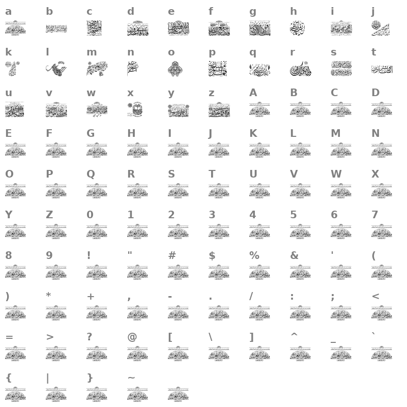 Aayat Quraan_041 Regular Character Map