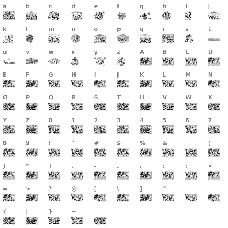 Aayat Quraan_042 Regular Character Map