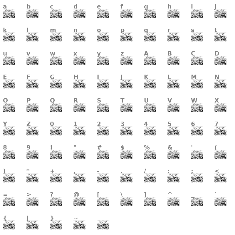 Aayat Quraan_054 Regular Character Map