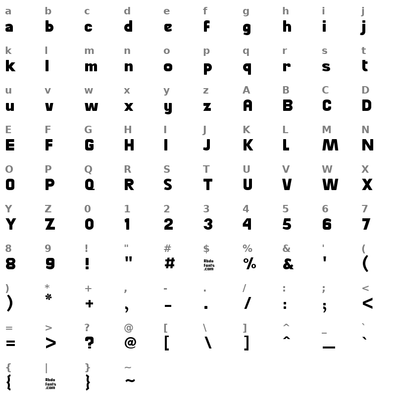 Abdo Master Black Character Map