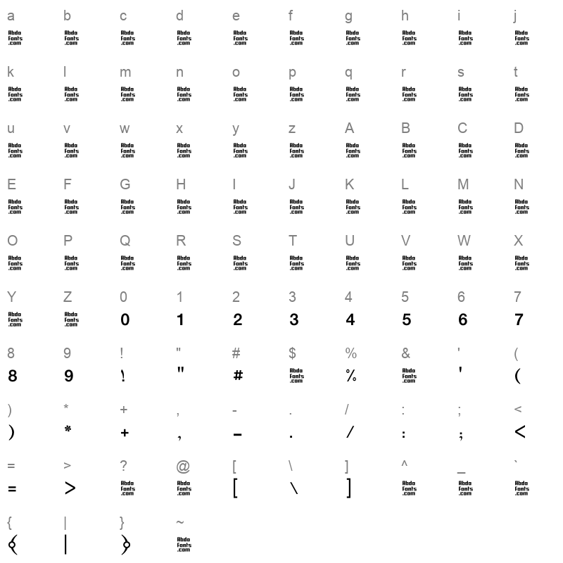 AbdoLine _ Character Map