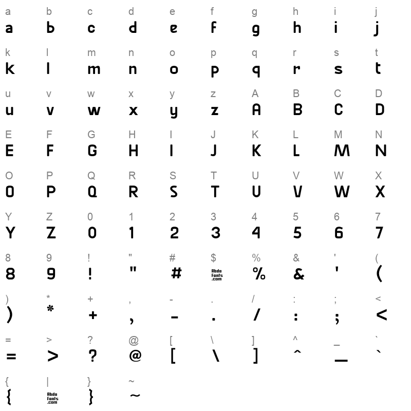 AbdoMaster-DemiBold _ Character Map