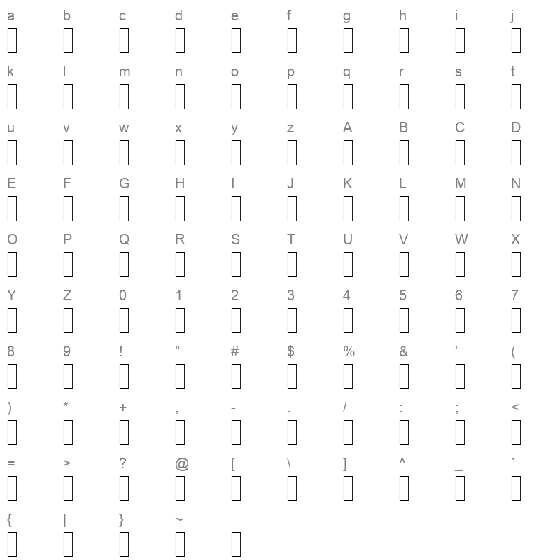 ACS--Akeek-Extra-Blod Character Map