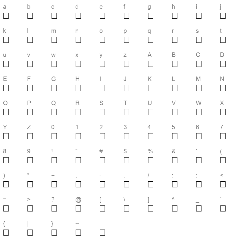 AF_Ed Dammam Normal Character Map