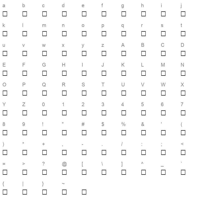 AF_Hijaz Normal Character Map