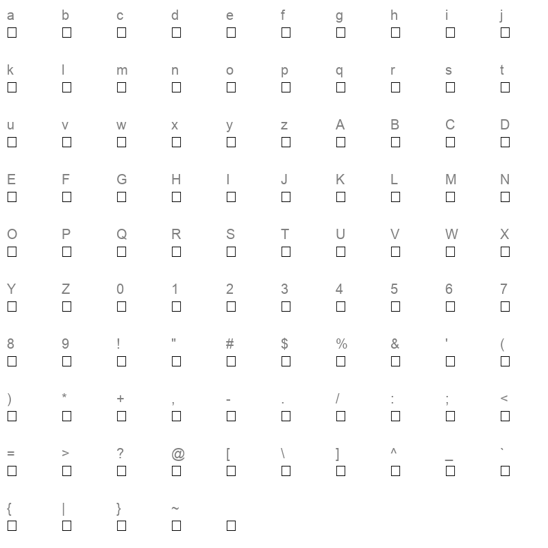 AGA Arabesque Desktop Normal Character Map