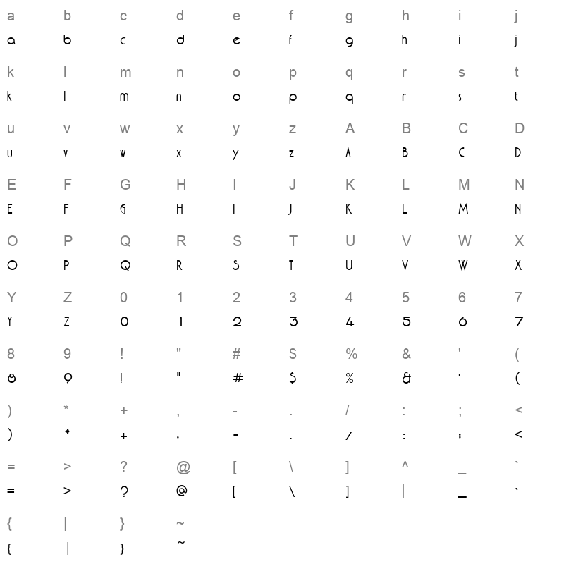AGA Mashq V2 ___ Bold Character Map