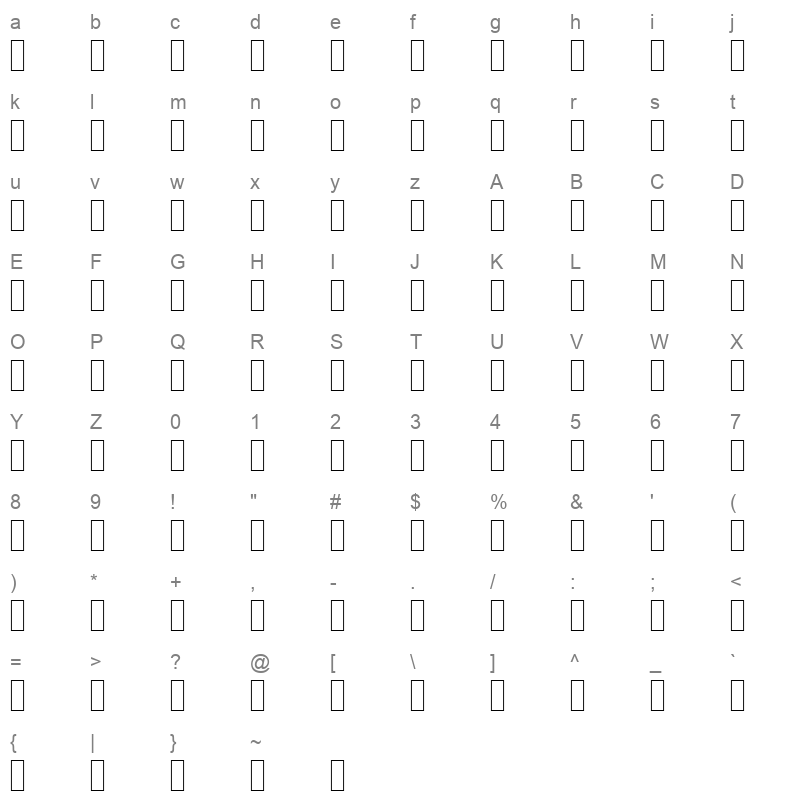 Al-Aramco Regular Character Map