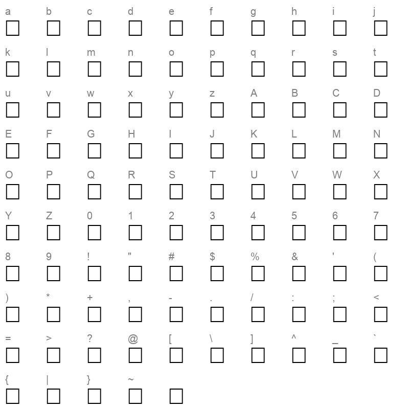 AL-Sarem Regular Character Map