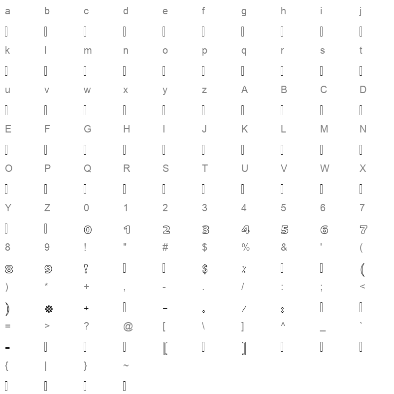 ALHARFALJADID_LINOTYPE_TWO Character Map