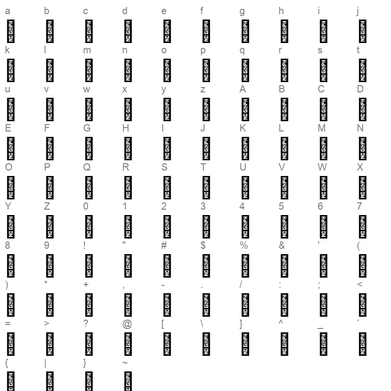 Am-Hal Regular Character Map