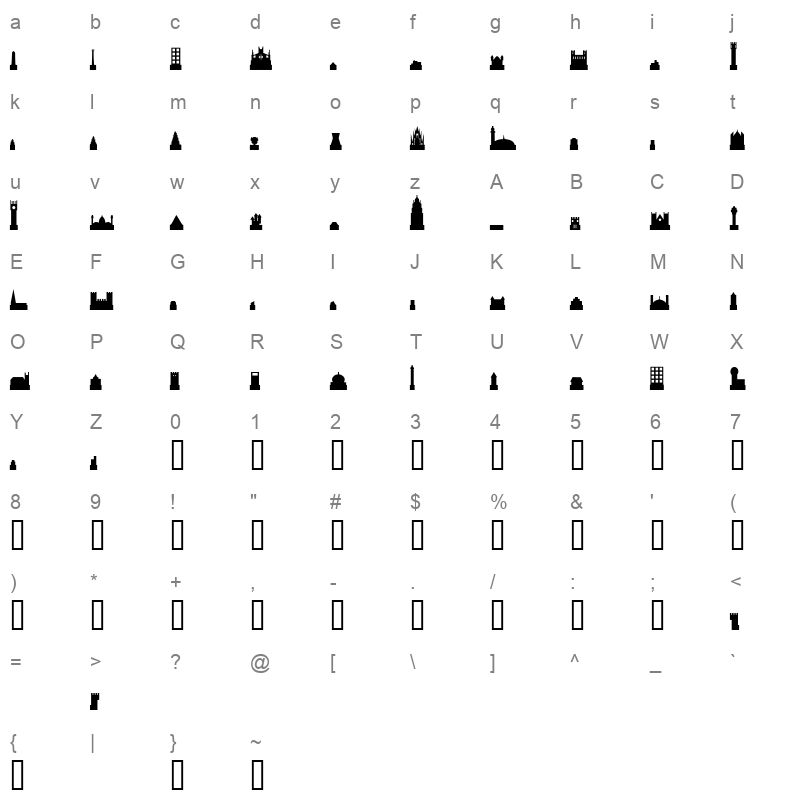 Cityscape_ Regular Character Map