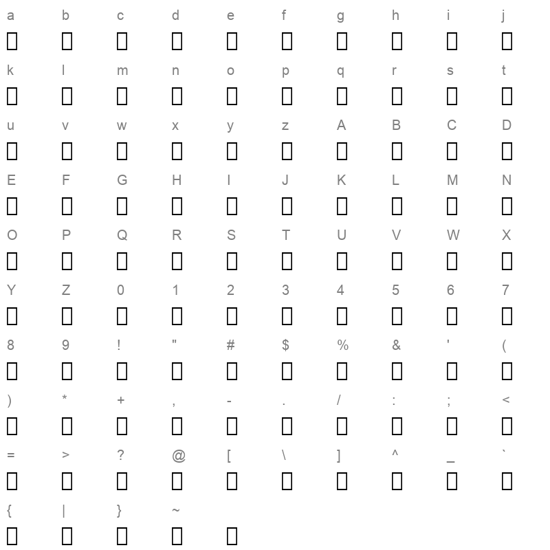 sultan kuofi bold Character Map