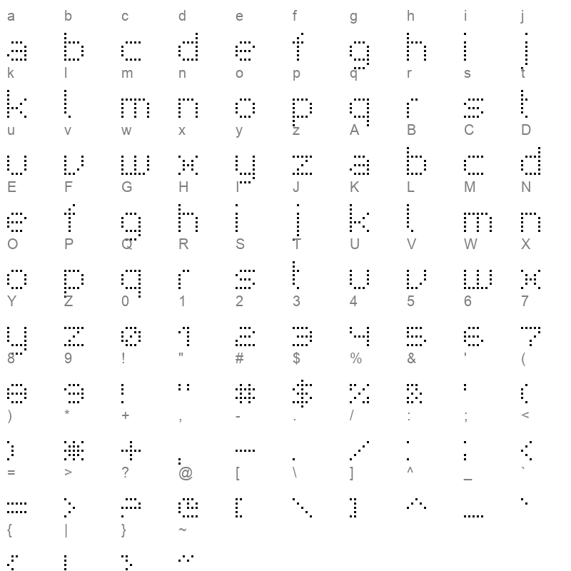 SUPERPOI_R Character Map