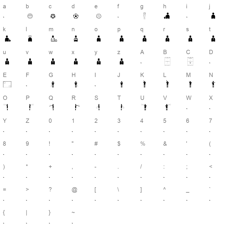 TriviaPict Character Map