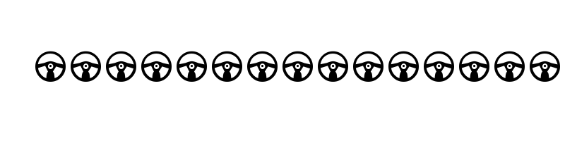 font preview of TRANSPOR